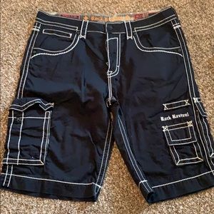 Rock revival black shorts